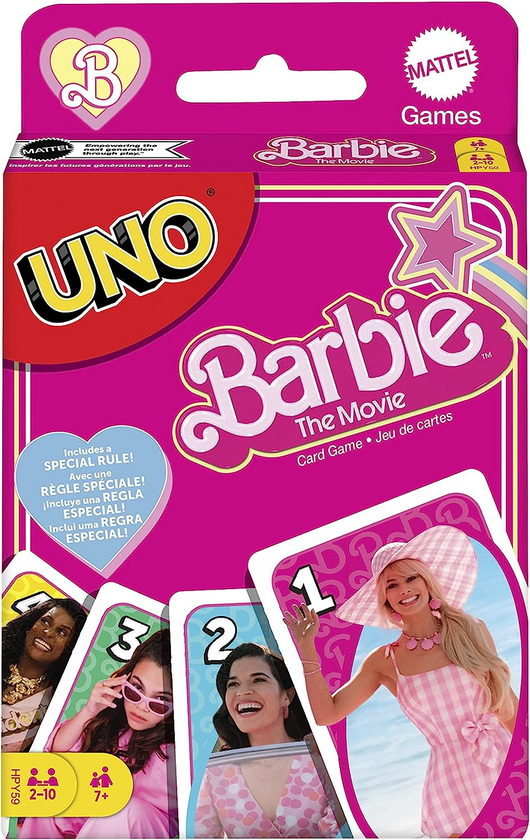 UNO Barbie The Movie Card Game, inspirado no filme para Family Night