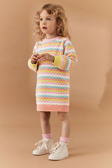 Girls knitted jumper dress discount