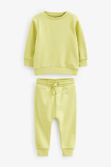 |BigBoy| Conjunto De Moletom E Calça Jogger - Lime Green (3 meses a 7 anos)