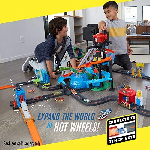 Pista Hot Wheels City - Color Shifters - Lava Rápido Mega Torre