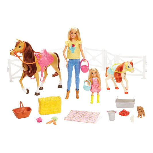 Barbie Boneca com prancha de surfe e cachorrinho de estimação, boneca