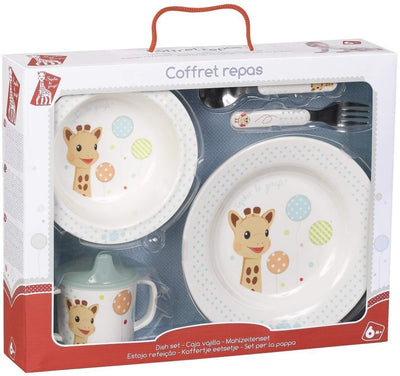 Girafa Sophie - Conjunto de alimentação Anne Claire Baby Store Dish Set - "Baloons" 