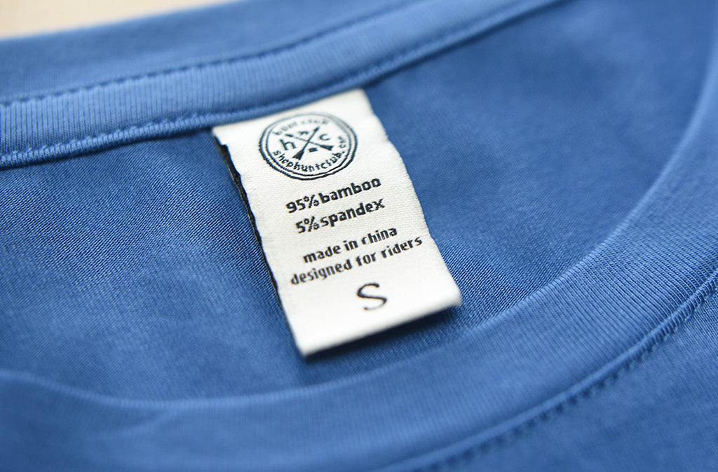 Bamboo tee tag showing details