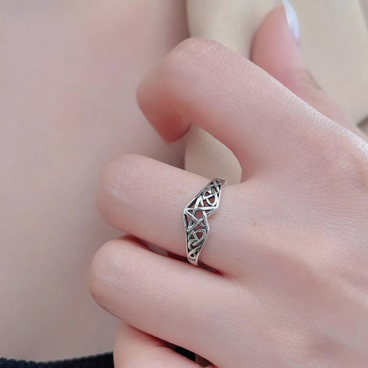 925 Sterling Silver Geometric Ring
