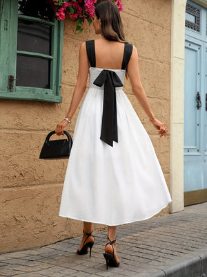 Sweetheart Neck Wide Strap Midi Dress - React Activewear