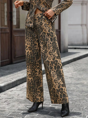 Leopard Wide-Leg Jeans - React Activewear