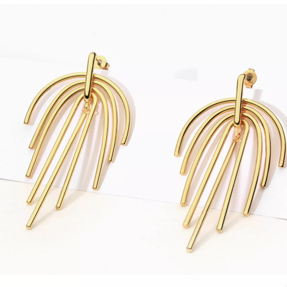 18K Gold-Plated Geometric Earrings