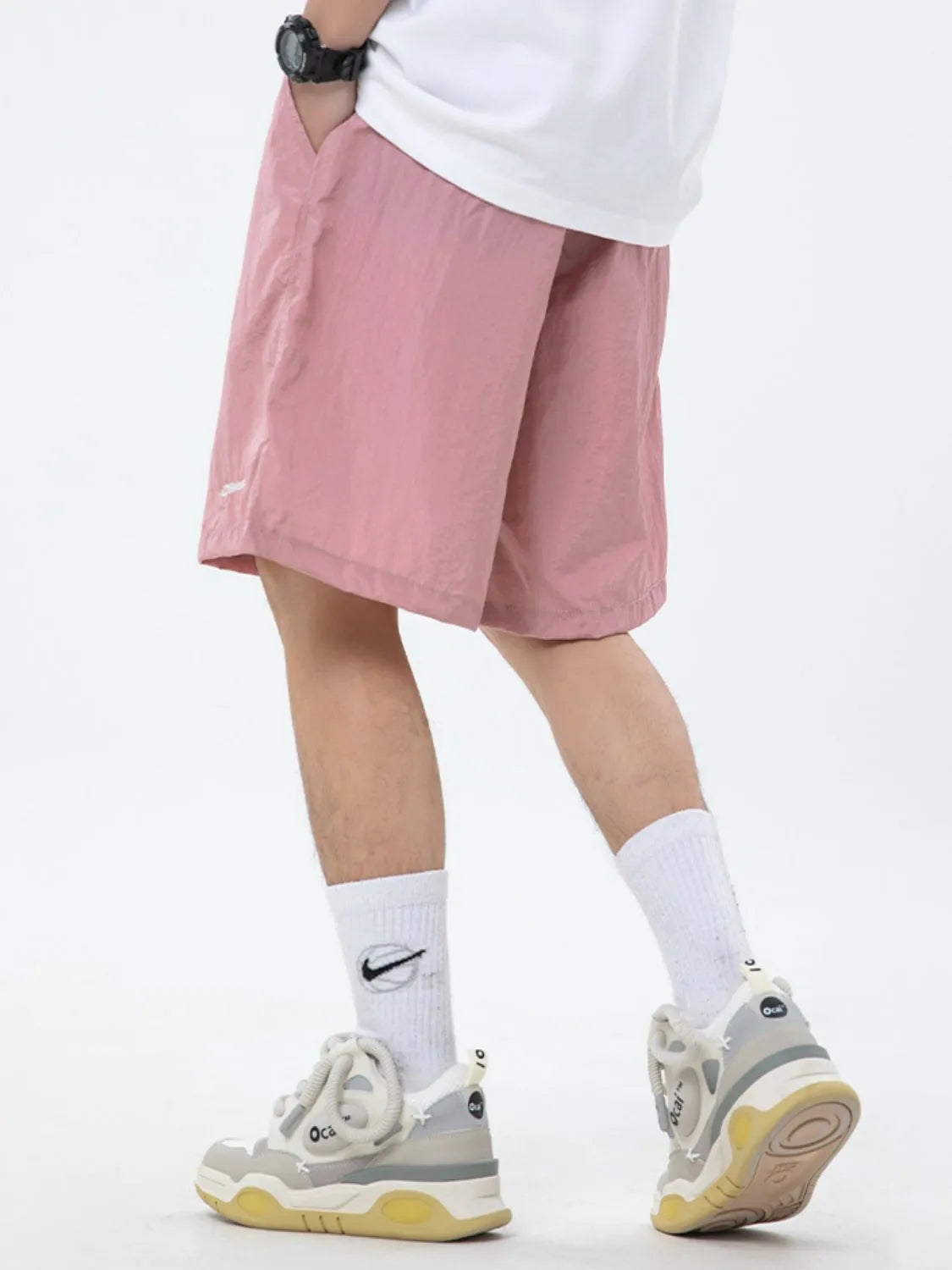 Men's Plus Size Drawstring Shorts with Pockets