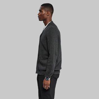 Recycled Cashmere Cardigan. Charcoal Grey edition – Vollebak