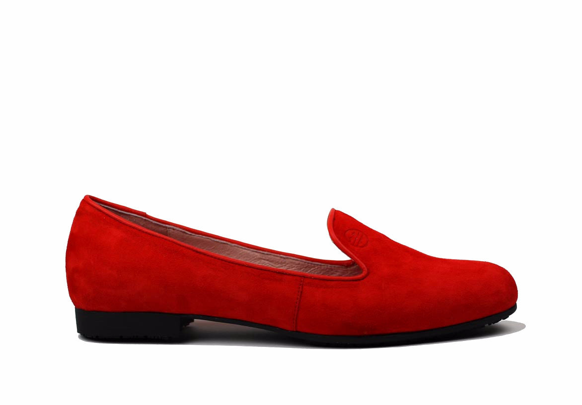 womens red flats