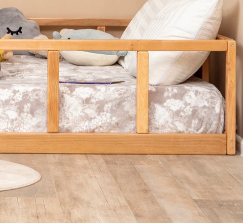 Montessori Floor bed with Rails Spacing