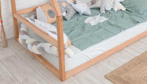 Toddler Floor Bed with Rails Spacing