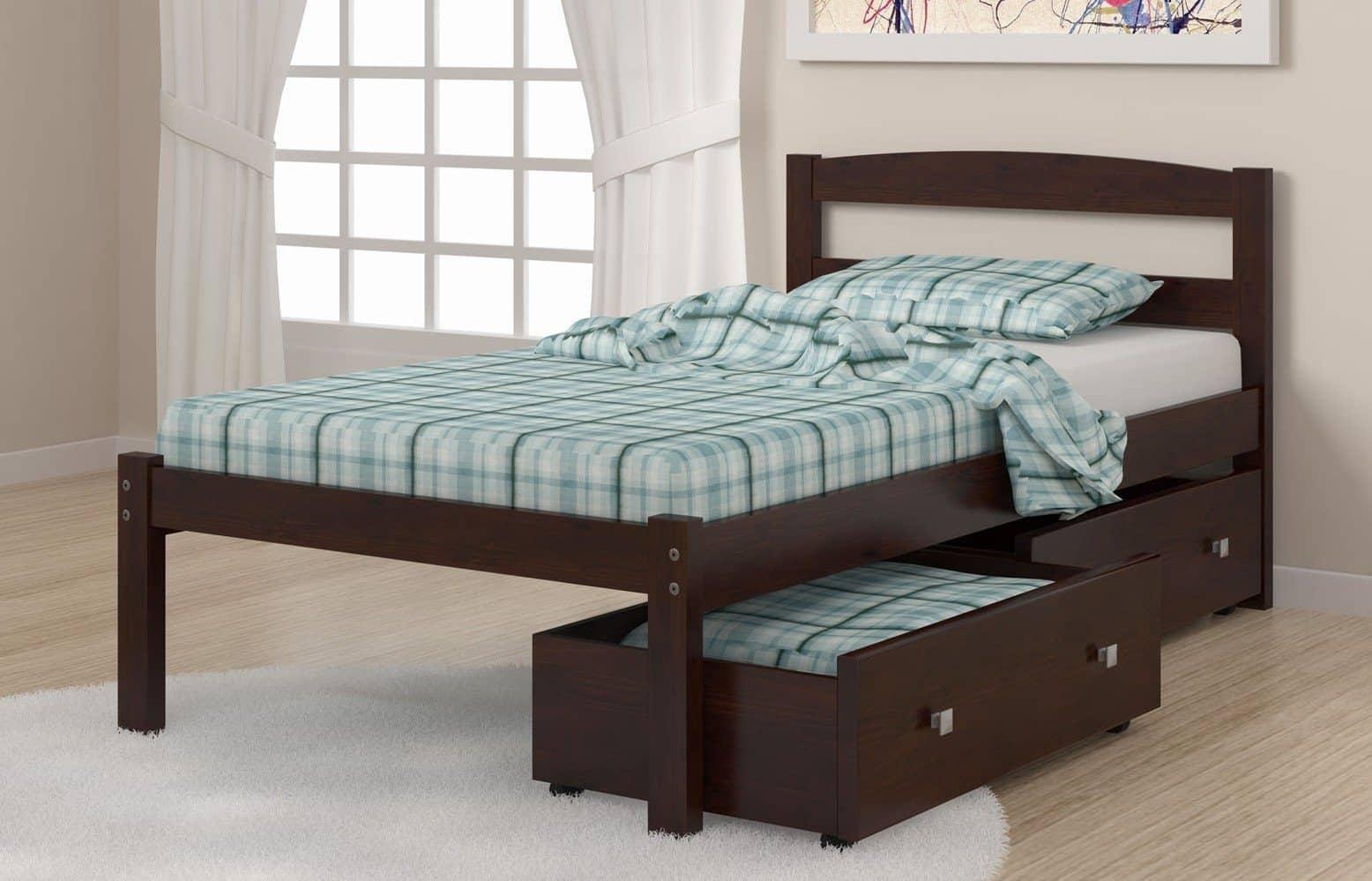 kids twin bed with storage