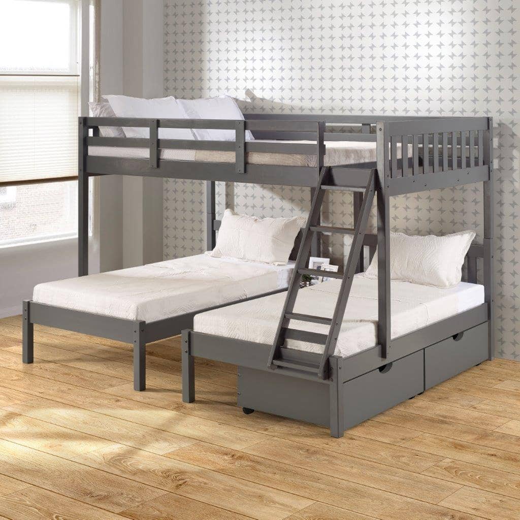 double bunk bed with drawers