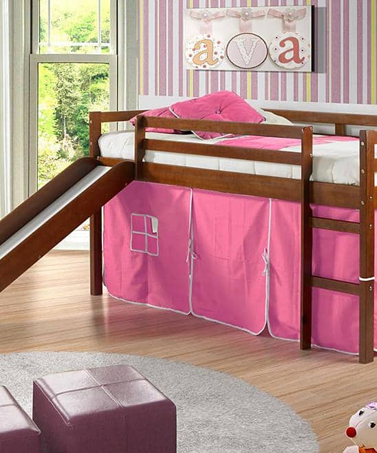 pink loft bed