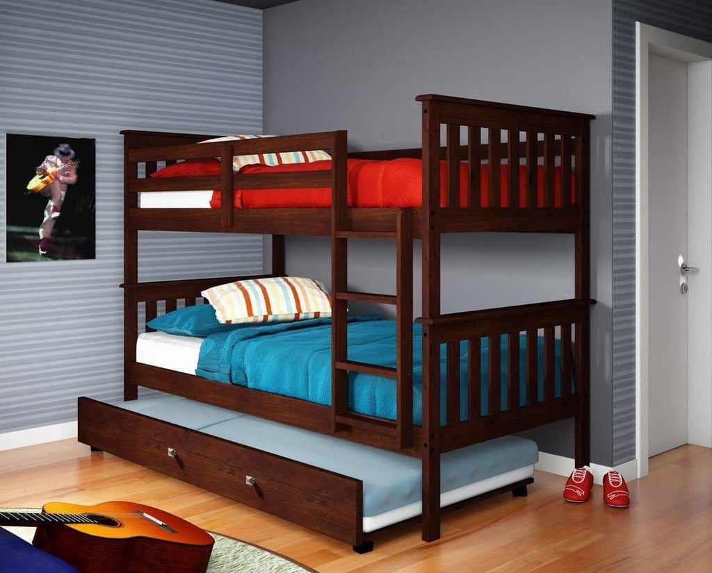 Elijah Cappuccino Bunkbed with Trundle