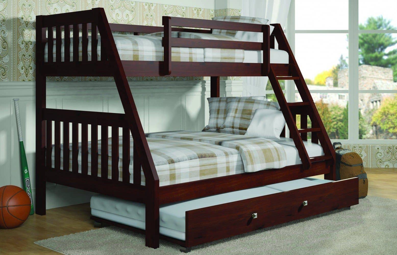 cheap bunk beds with trundle