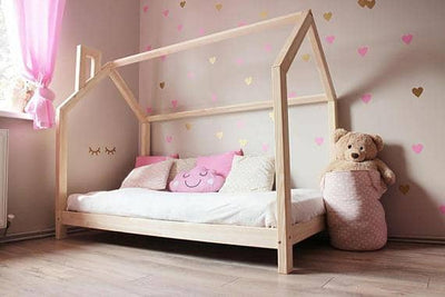 Lucy Raised House Frame Floor Bed 🛏 | Custom Kids Furniture