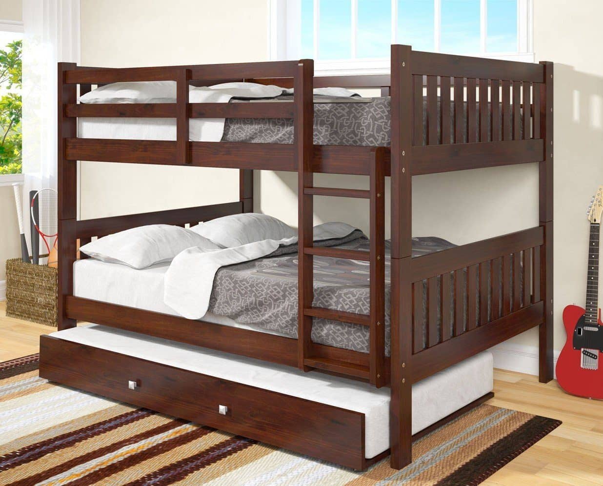 full size bunk beds with drawers