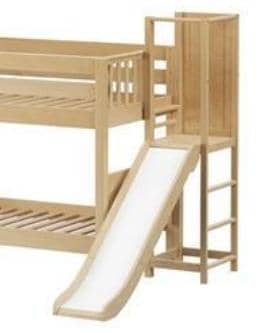 Maxtrix Twin Bunk Bed With Slide And Platform