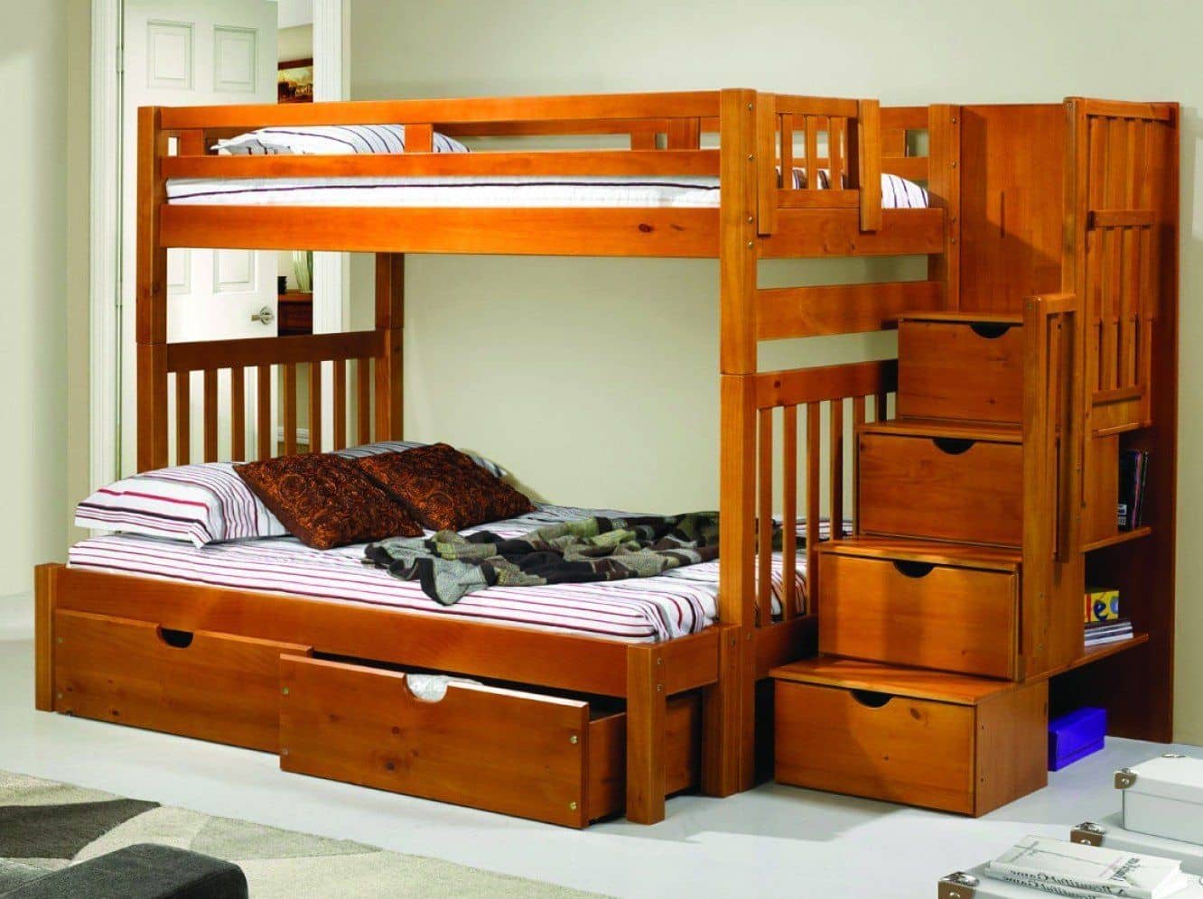 kids loft bed with drawers