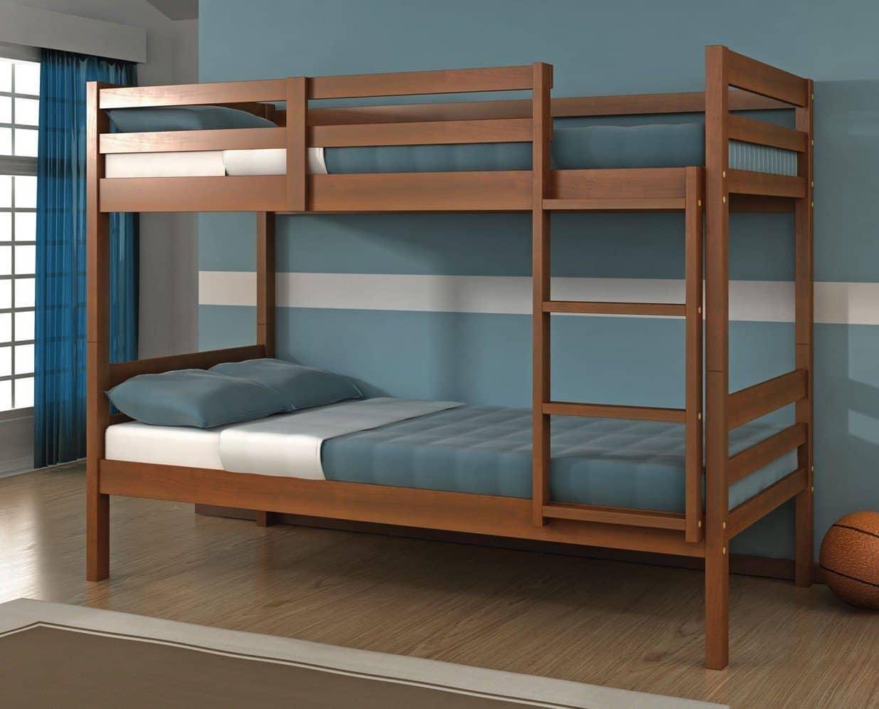 wood bunk bed