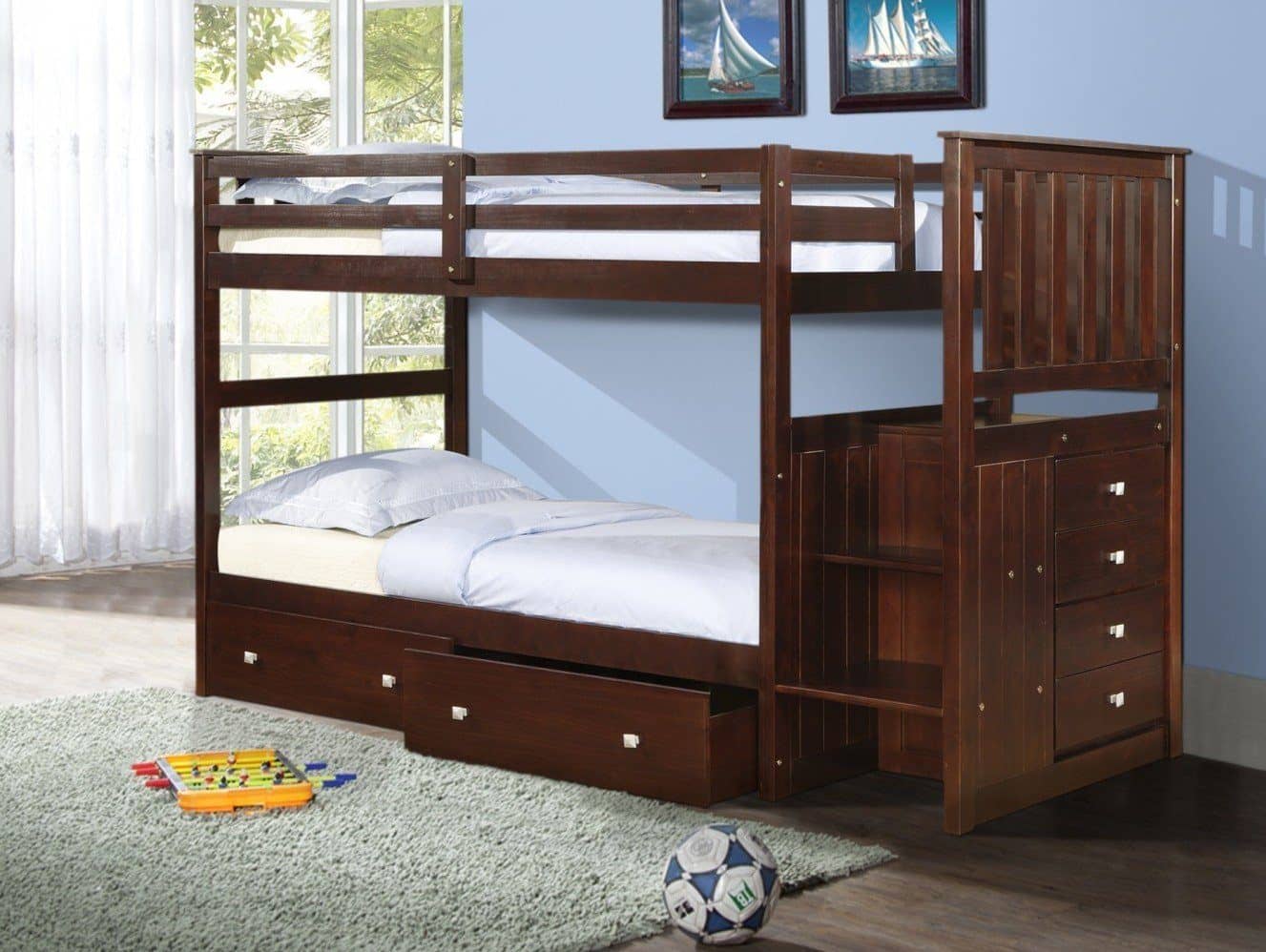 kid bunk bed with storage