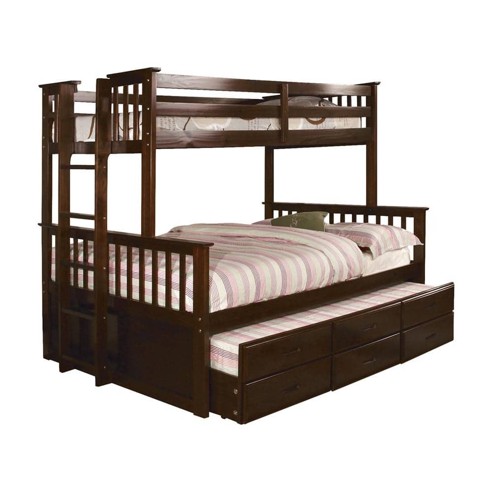 Penelope Twin Xl Over Queen Captains Bunk Bed 7609