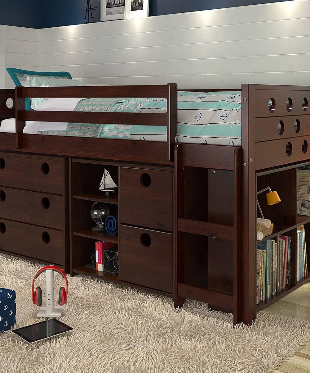 kids dresser with bookshelf