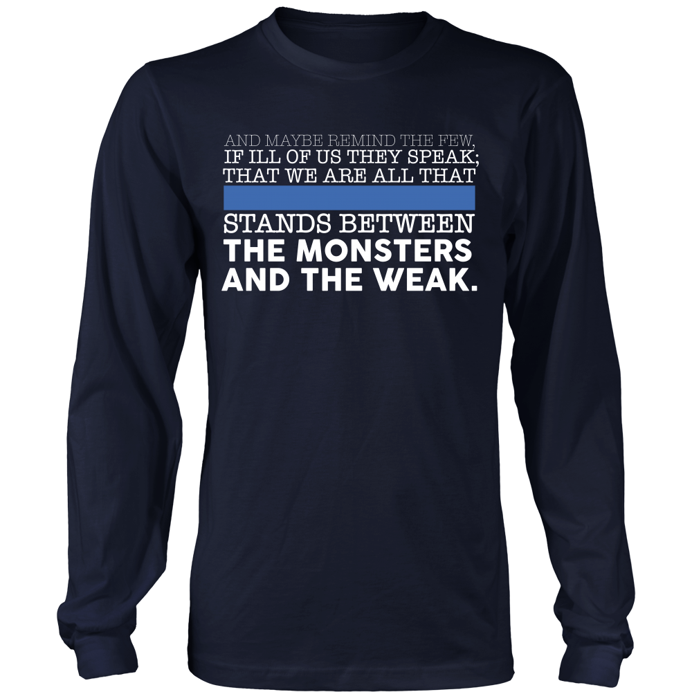 Police Thin Blue Line - Stand Between The Monsters And The Weak - Front ...