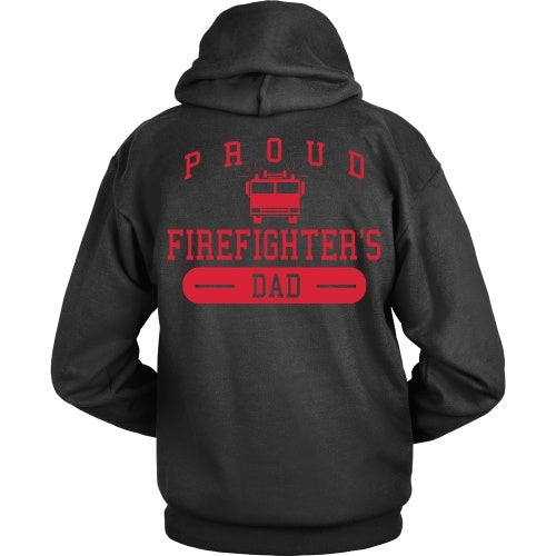 T Shirt Proud Firefighters Dad Back Design 