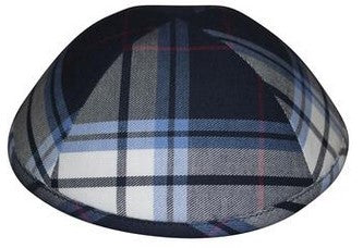 A stylish blue plaid high quality iKippah.