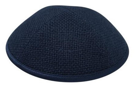 A stylish black burlap high quality iKippah.