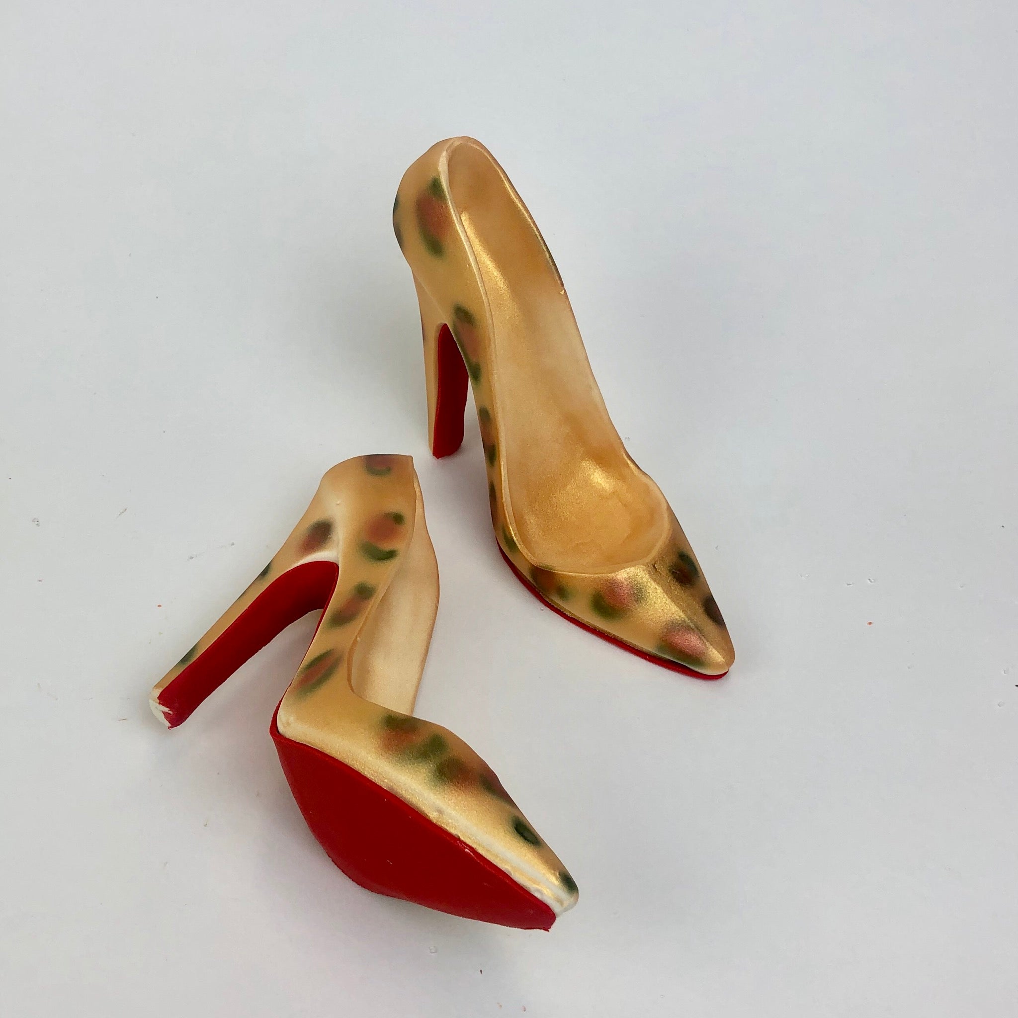 Chocolate Platform Shoe with Red Bottom