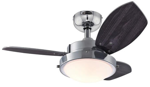Wengue 30 Inch Reversible Three Blade Indoor Ceiling Fan