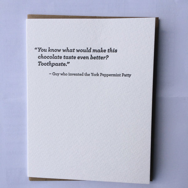 Peppermint Patty Letterpress Card – Plumfield