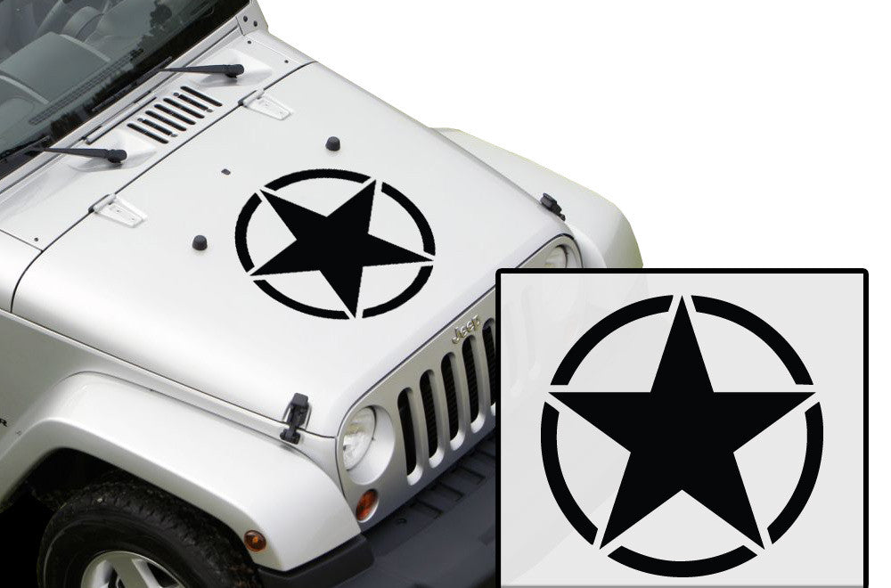 Jeep-Wrangler-Hood-Solid-Army-Star – Factory Crafts