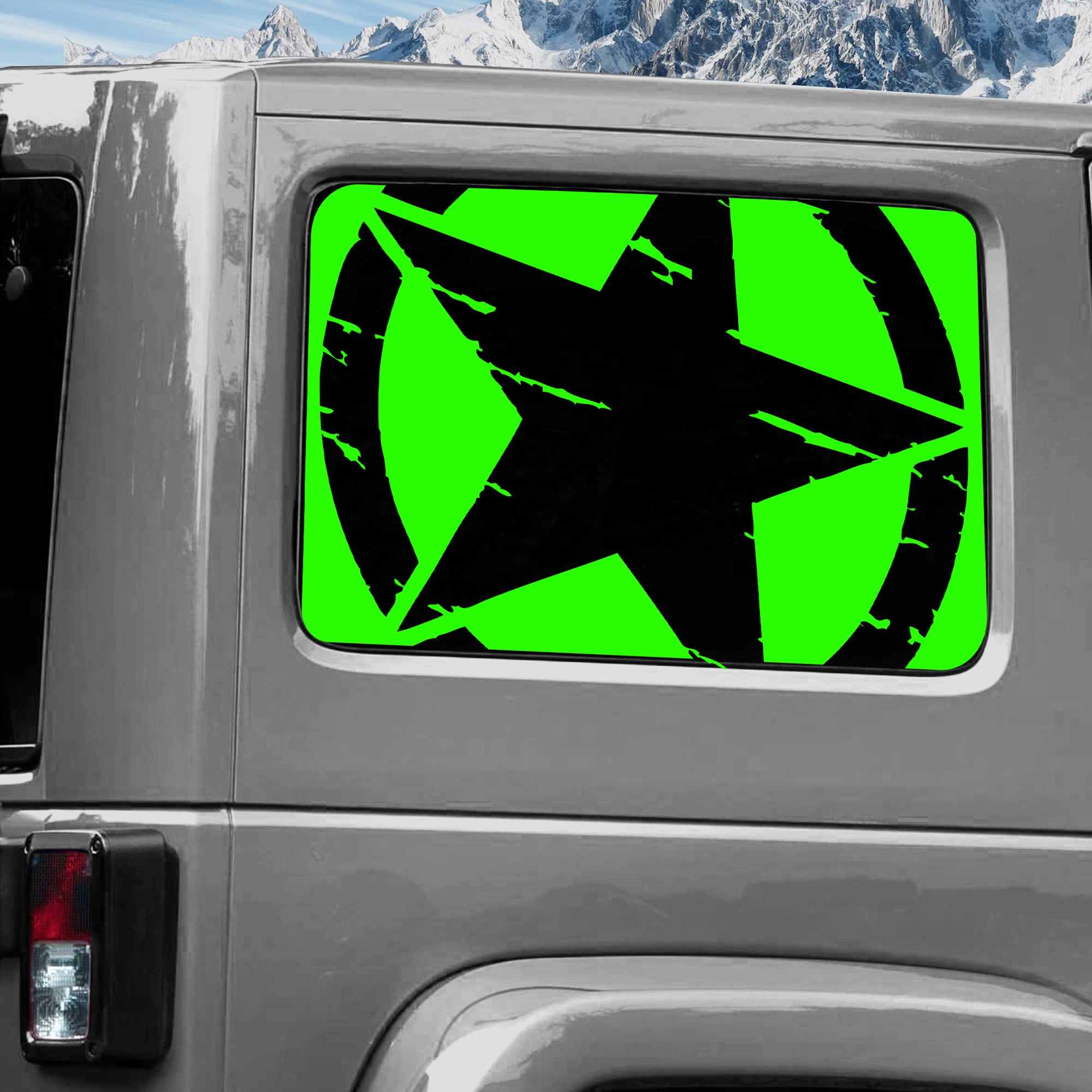 Jeep Wrangler JK (2007-2017) 4-Door Rear Window Wrap Custom Vinyl Deca –  Factory Crafts