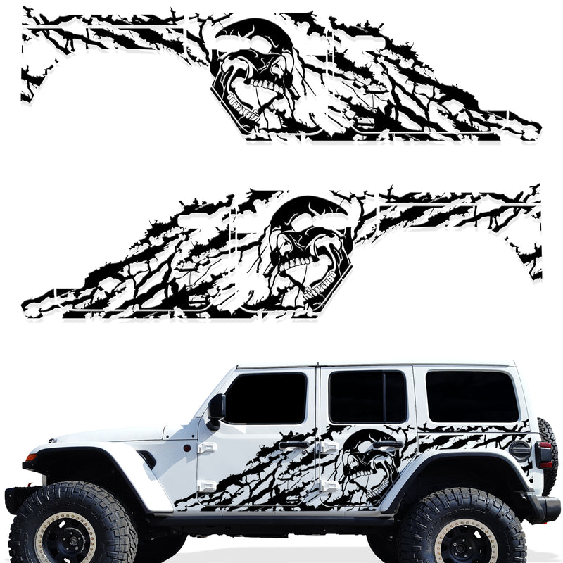 Jeep Wrangler JL 4 Door 2018-2022 Graphic Vinyl Decal Kit-Nightmare –  Factory Crafts