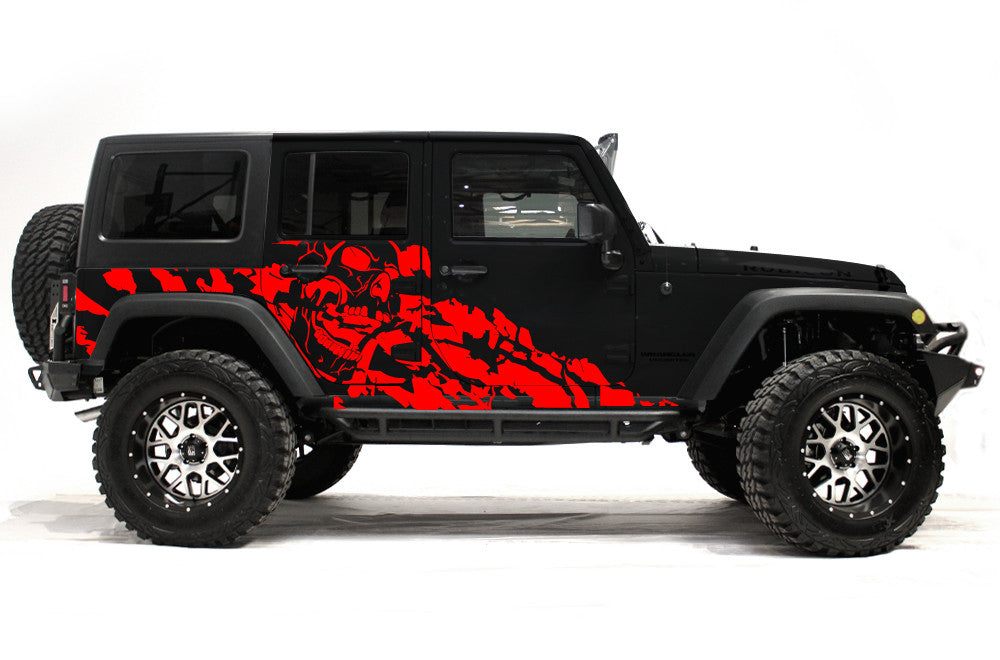 Jeep Wrangler (2007-2016) 4-Door Custom Vinyl Decal Kit - NIGHTMARE –  Factory Crafts