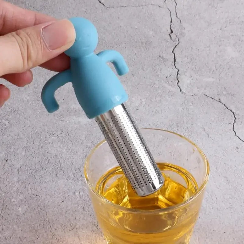 infuseur a the bleu verre
