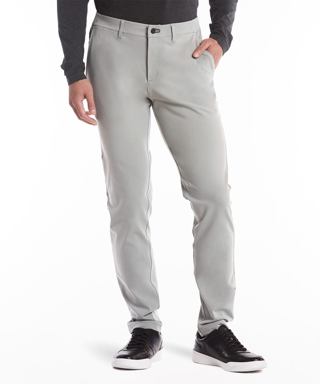 Buy Inspire Men's Slim Fit Formal Trousers (IFGSTLGR28_Grey_28) at