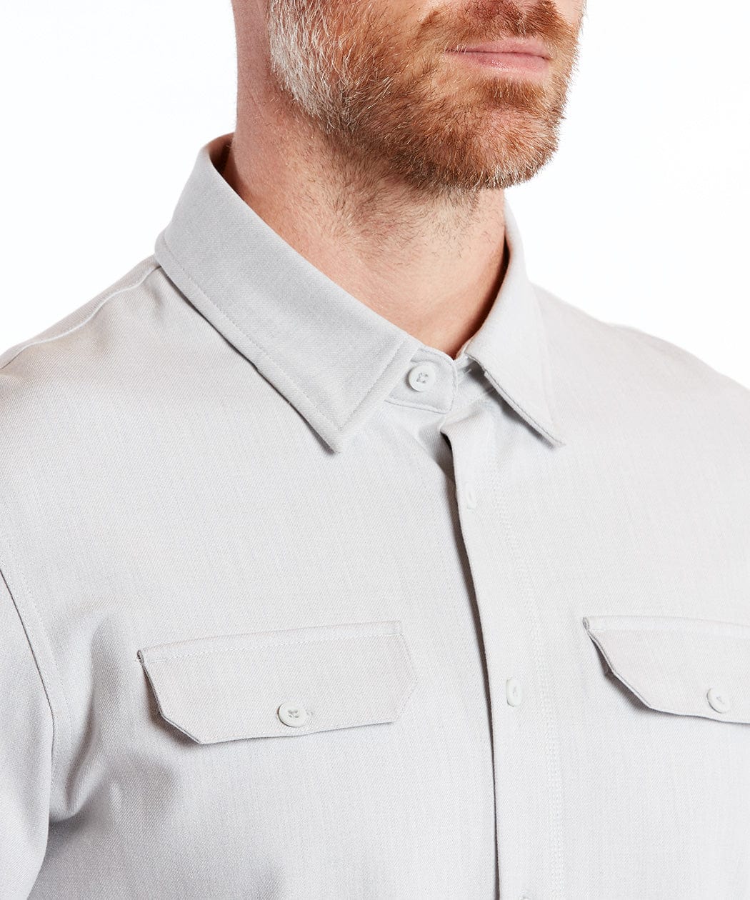 Men's Roll-Up Stretch Cafe Shirt - Button-Down Shirts
