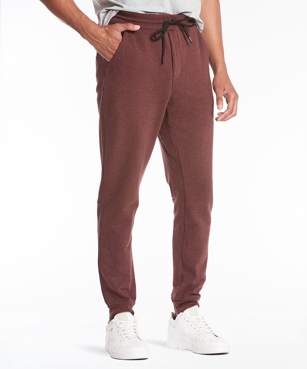 Tempo Performance Jogger, Heather - Bordeaux/Burgundy