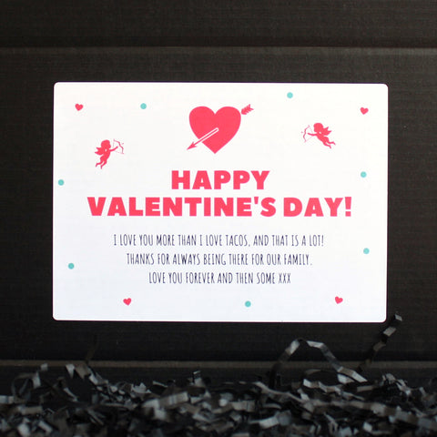 Valentine's Day Custom Hamper Personalised Label