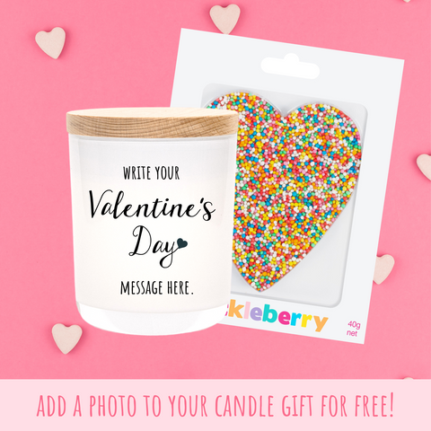 Valentine's Day Custom Candle - Write Your Message Here