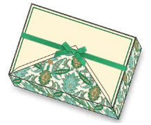 Green Arabesque Notecards letterseals.com Rossi1931