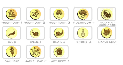 mushroom designs for fall COLORWAY STAMP & SEALING WAX SET | MADE IN USA letterseals.com