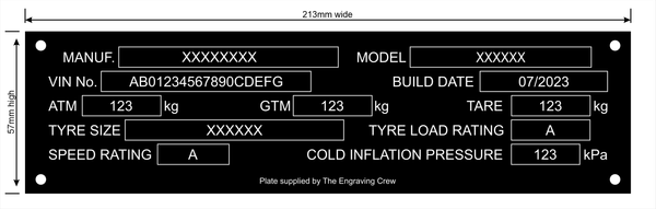 large trailer plate size