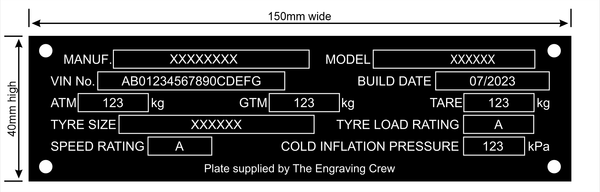 trailer plate size